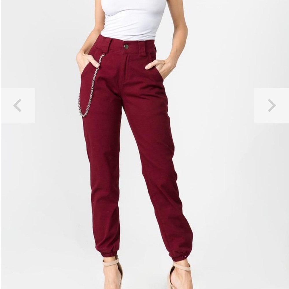 Burgundy Jogger pants